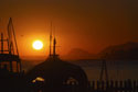Sunset at the boatyard