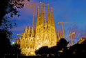 Gaudi Sagrada Famalia at dusk