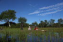 Couple on a Mokoro Canoe