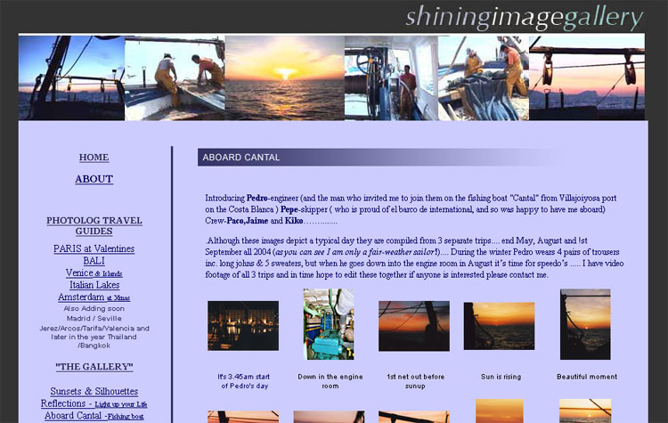 Screen Grab of Aboard Cantal Fishing Boat Gallery Old Site www.kathrynharrisonphotography.com