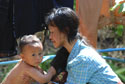 Paduang  bathing baby