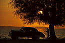 Silhouette Man & 1940's Buick