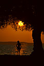 Silhouette Child on Beach