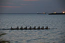 8 Man Rowing Boat with Cox Passing