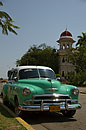 Bright Jade Green Classic 1950 Car