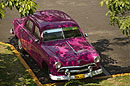 Pink 1951 Ford from Above
