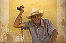Cuban Man with walking Stick