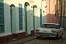White 1950's Car Trinidad Cuba