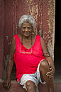 Colourful Grey Haired Lady Cuba