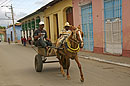 Horse & Cart Trotting in Trinidad Cuba