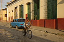 Lady on Bike Trinidad Cuba