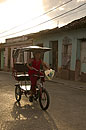Rickshaw Trinidad Cuba at Dusk