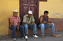 Colourful Cuban Man Trio