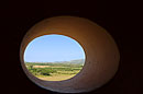 Circle window lookout Slave Tower Cuba