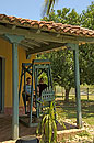 Tourists Relax in a swing together Cuba
