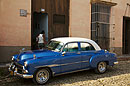 Blue Metallic 1950's Classic Car