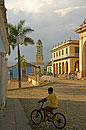 Boy on Bike Plaza Mayor Trinidad Cuba