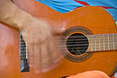 Playing a Spanish Guitar