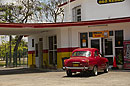 Red Car at the Garage