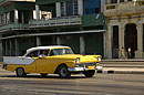 Yellow & White Cruising Car