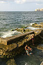 Jumping for Joy on the Malecon