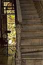 Courtyard behind stairway
