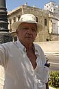 Cuban with Panama Hat