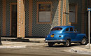 Blue Metallic Classic Car