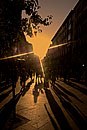 People Silhouettes in Madrid