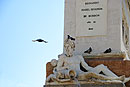 Pigeons on Statue Madrid