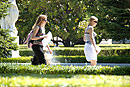 Young Tourists with Map in Madrid Gardens