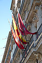 Spanish Flags at Plaza Mayor Madrid