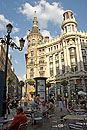 Street Café in Bustling Madrid