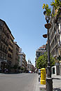 Yellow Post Box Madrid Street