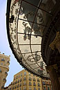 Ornate Glass Awning on Building Madrid