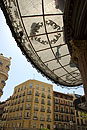 Mirrored Awning Ornate Building Madrid