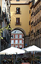 Café Sunshades and Arch Plaza Mayor