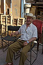 Laughing Spanish Stall holder Rastro Madrid