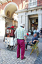 Tourist Intrigued Antique Camera Madrid