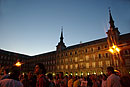 Plaza Mayor at Dusk with Crowds