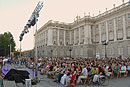 Audience Seated in front of Palacio Real Madrid