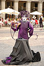 Human Statue preparing Plaza Mayor