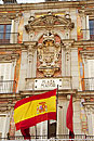 Spanish Flag Plaza Mayor Sign Madrid