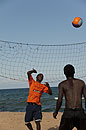 Young Men Playing Volleyball