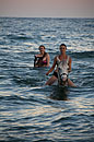 Horse riding in Lake Malawi at Dusk
