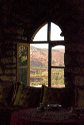 Arched window view