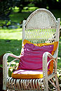 Olerai House White Wicker Chair