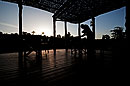 Early Start for the Staff on the Verandah for Breakfast