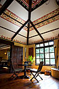 Safari Lodge Lounge Tall Patterned Roof  
