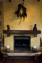 Library Fireplace at Olonana Safari Camp